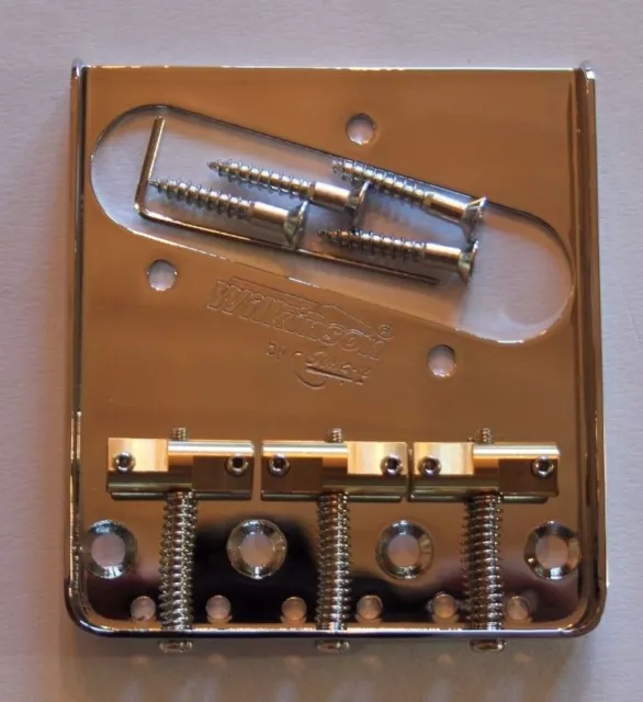 Wilkinson WTB Telecaster Tele compens. Bridge Brücke chrom  Messing Brass Sattel