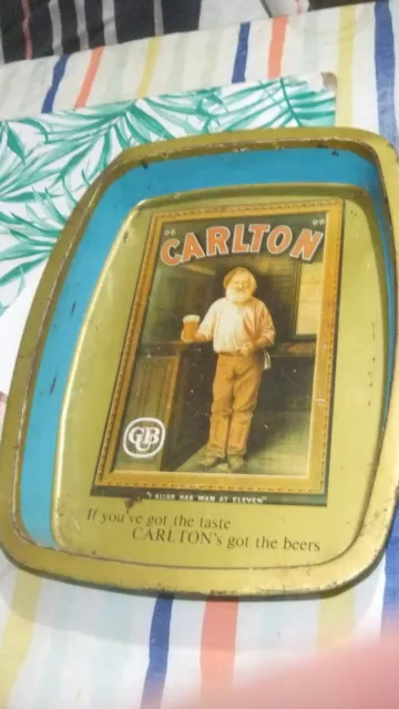 Vintage Carlton Beer tray