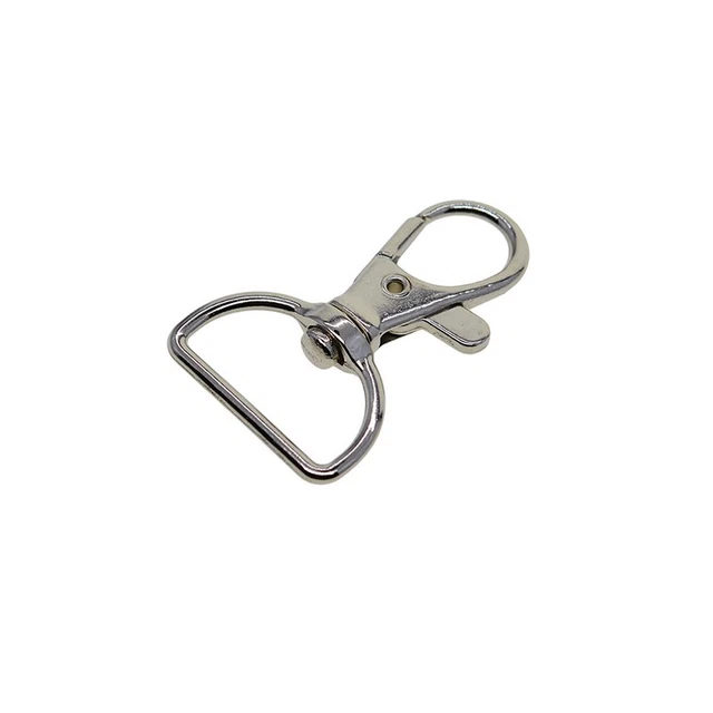 Juego de broches de langosta multiuso bolsa de viaje hebilla giratoria gatillo accesorio plateado