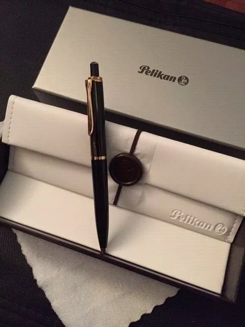 Vintage Pelikan M400 Tortoiseshell Ballpoint Pen & Wallet with Box and Paper NOS 3