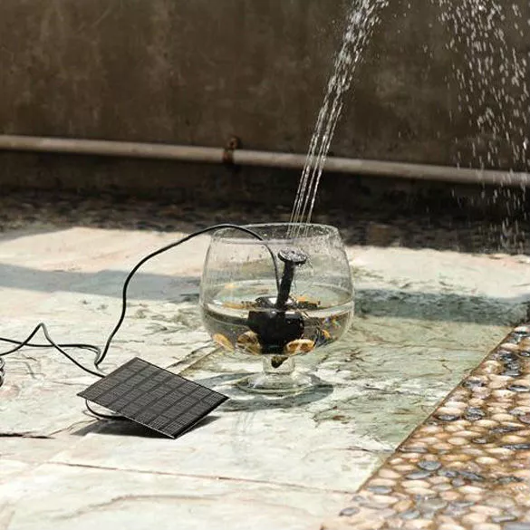 Fontaine À Énergie Solaire Étang Pompe À Eau De Jardin Plante De Gicleur Panneau