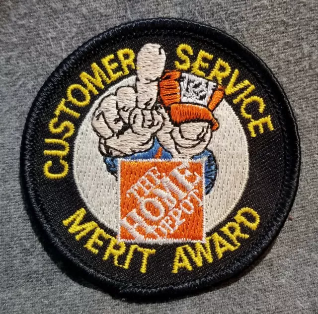LMH PATCH Badge HOME DEPOT Customer Service MERIT AWARD Employee black 2-1/2" pk
