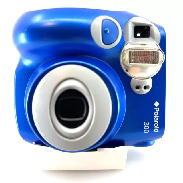 Polaroid 300 Instax Mini Instant Film Camera Blue W Wrist Strap