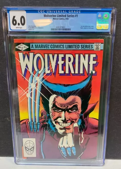 Wolverine Limited Series #1 CGC 6.0 WT Marvel 1982 Frank Miller Chris Claremont