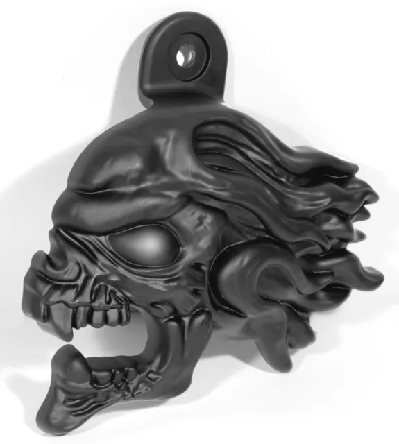 Hupenabdeckung Totenkopf Skull Schwarz Horn Cover für Harley-Davidson Big Twin