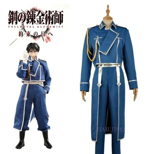 Fullmetal Alchemist Roy Mustang Cosplay Costume Uniform Full Set Adult Unisex