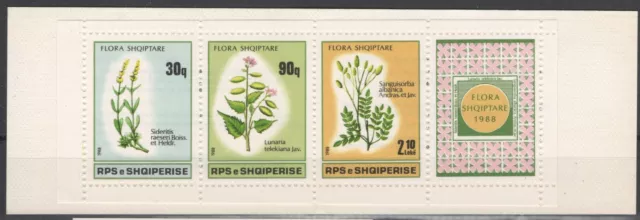 Albania 1988 Flowers booklet MNH VF