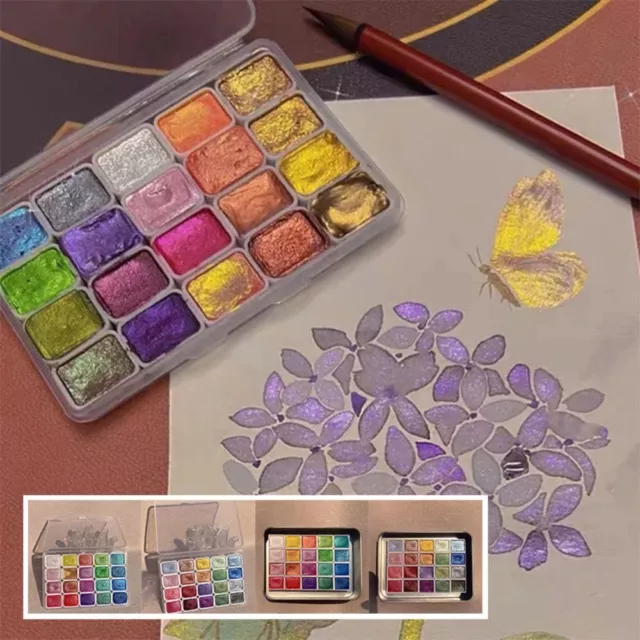  Falling in Art Paint Palette with Lid, Airtight Leak-Proof  Watercolor Palette with a Cleaning Sponge, 23 Paint Wells Acrylic Palette,  13 Inches by 9 1/4 Inches