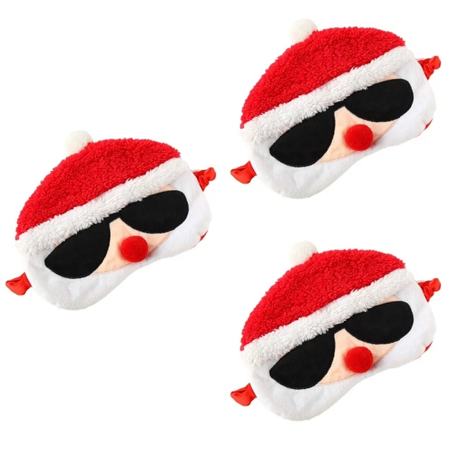 3 stücke Santa Sonnenbrille Schlaf Augenmaske Weihnachten Augenmaske Persönlichk