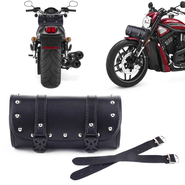 MOTORCYCLE SADDLEBAG ROLL Barrel Storage Pouch For Harley Davidson