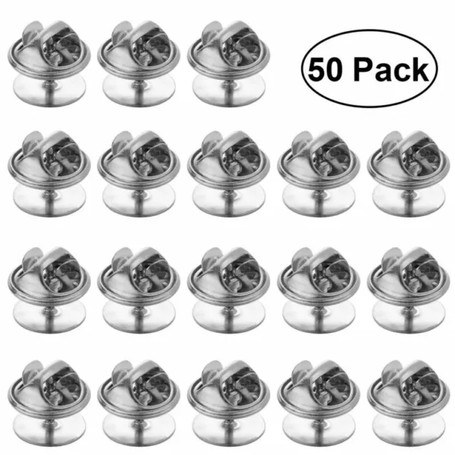 Lapel Pin Backs Replacement Metal Enamel Pin Backing Locking Pin Keeper