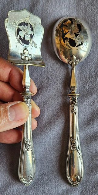 COUVERT HORS D'ŒUVRE mignardise argent massif manche en argent fourré EUR 60,00 - FR
