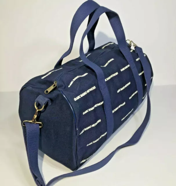 Vintage ABC Radio Networks Sport Duffle Gym Bag w/ Shoulder Strap Carry On