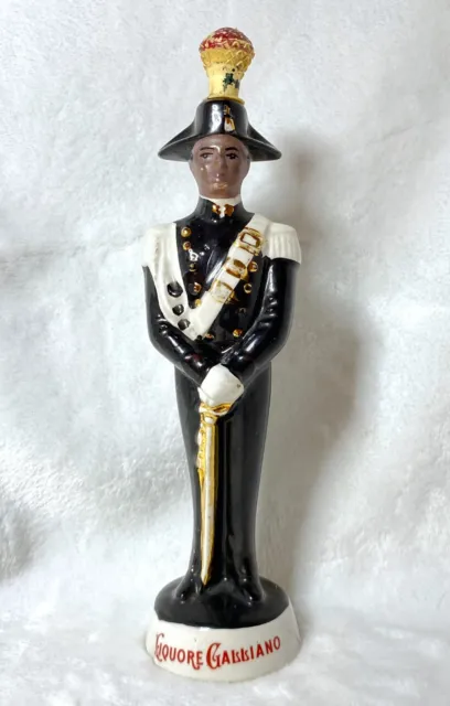 Vintage Liquore Galliano Italian Soldier Coronetti Empty 8.5" Decanter Bottle