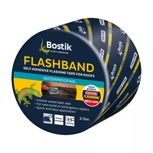 FLASHBAND + PRIMER Genuine Evo-Stik Flashing Tape Lead Substitute, 100mm x 3.75m