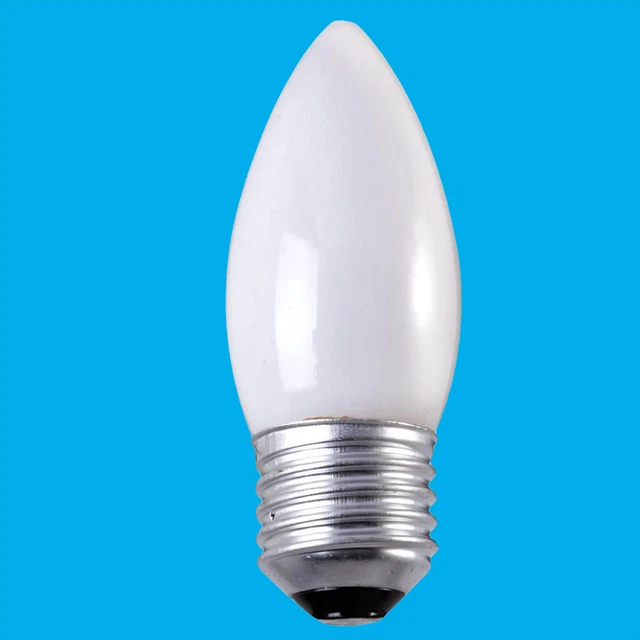 10 Ampoules Bougie Givrées 60W à Variation – Blanc Chaud 2700K, Prise B15 SBC