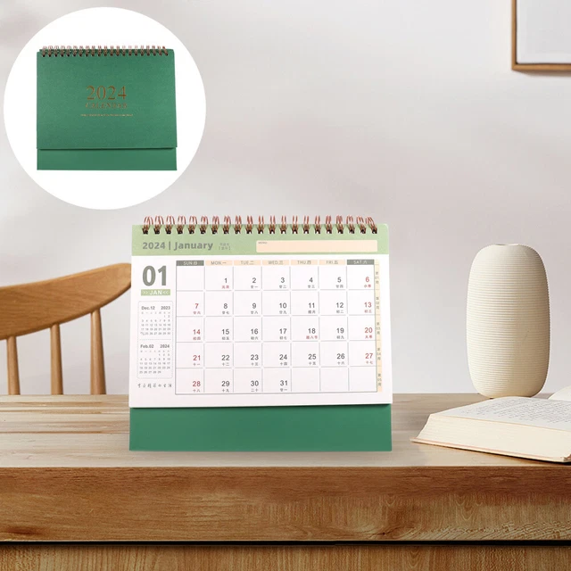 PAPER DESKTOP CALENDAR Simple Style 2024 Calendar Office Home Calendar