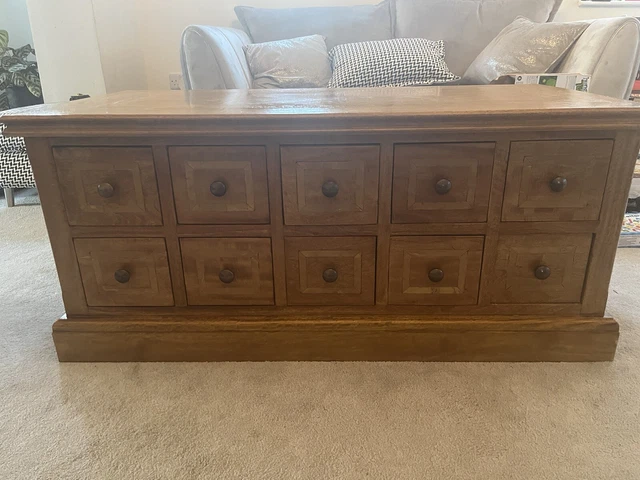 MARKS SPENCER Malabar Coffee Table Chest with 10 Drawers 1.2m x