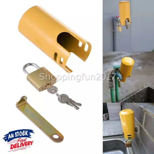 Tap Lock Protective Cover Outdoors Garden Lockable Faucet Against Theft Tool AU