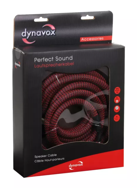 Dynavox Perfecto Sonido Cable de Altavoz 2x 5M Confeccionado 1 Stereo-Set