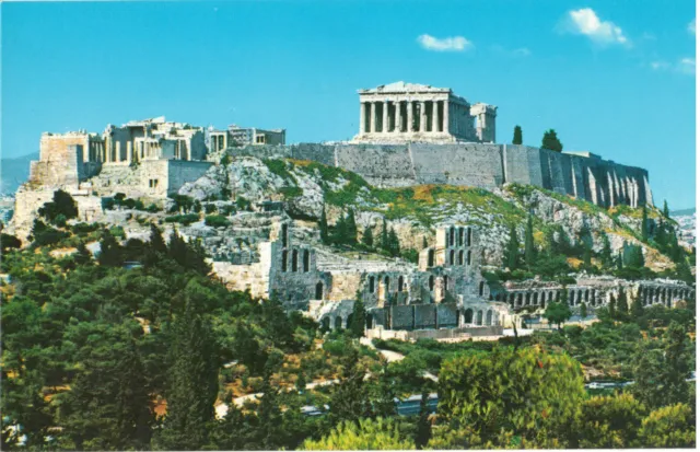 AK PK Postkarte Athen Akropolis ungelaufen