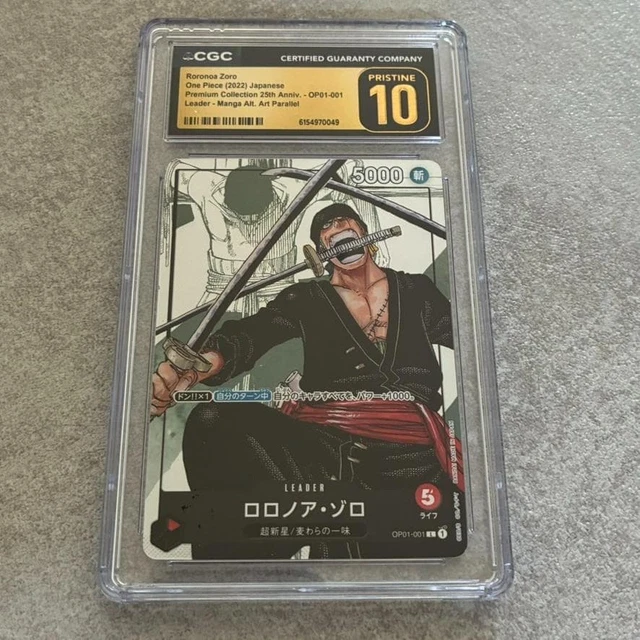 CGC10 PRISTINE PSA10 or higher 25th Anniversary Zoro OP01 001 From