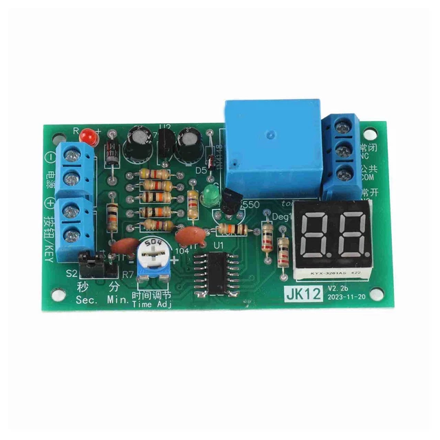 NE555 Verzögerungsrelais Modul 5-12V | 0-120s Einstellbar | Trigger-Eingang | LED-Anzeige