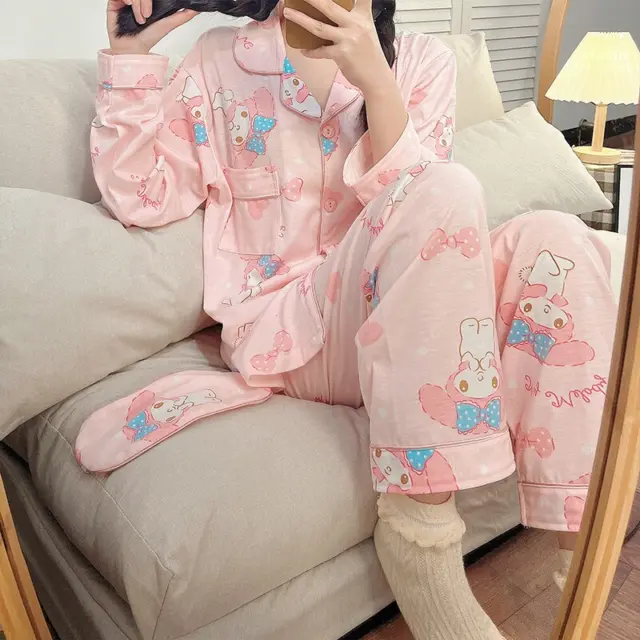 Set pigiami MyMelody Kawaii abbigliamento casa maniche lunghe carino anime pigiami pigiami pigiami 2