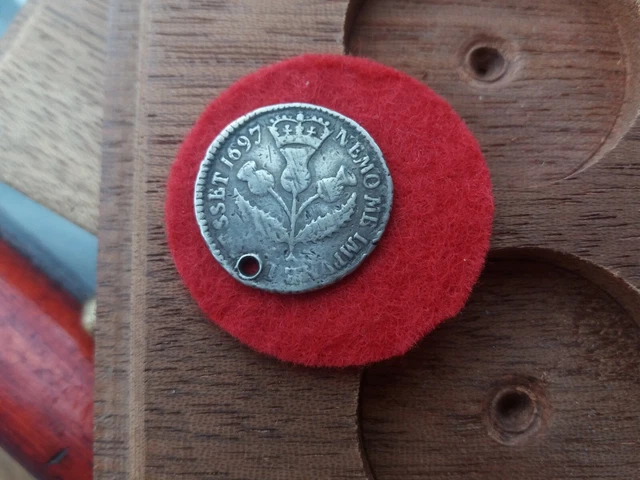 1697 William II Scotland ( III of England ) Milled Silver 5 Five Shillings R15FA 1697 William II Scotland ( III of England ) Milled Silver 5 Five Shillings R15FA