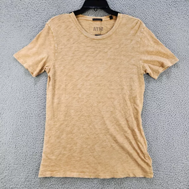 ATM Anthony Thomas Melillo Short Sleeve Crewneck Tee Men's Small Caramel Heather