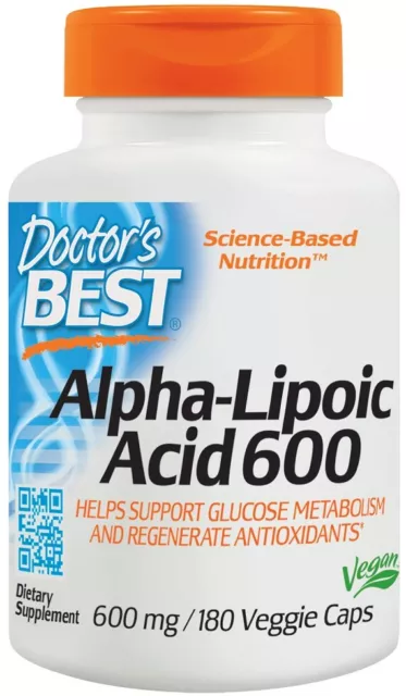 Alpha-Liponsäure 600mg 180 Kapseln Höchste Stärke Antioxidant Nicht Tabletten