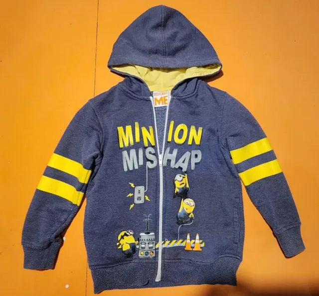 Despicable Me Minions Children's Kids Sz5/6  Hooded Sweatshirt Hoodie Jacket