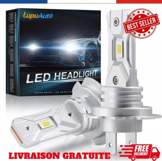 2 Ampoule Led H7 Xénon Phare Voiture  6000K Couleur Blanche Pour Auto