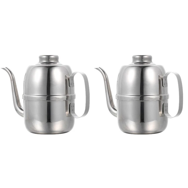 2 Pack Shoyu Dispenser Oil Can Stainless Steel Container Vinegar Dispenser