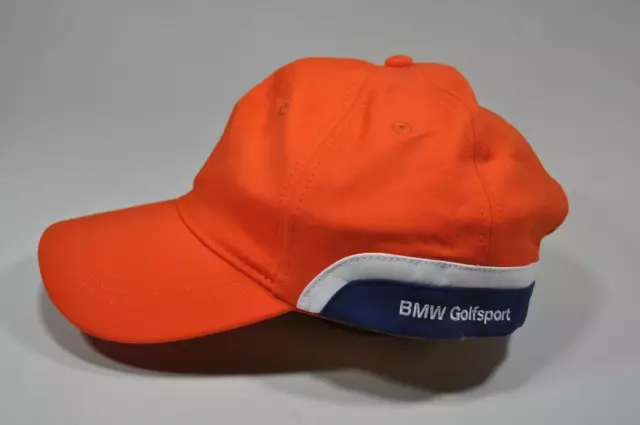 New Genuine BMW Golfsport Embroidered Unisex Ball Cap Baseball Orange Blue White