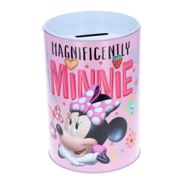 Disney Minnie Mouse Kids Tin Piggy Bank Learning Savings Tools for Kids