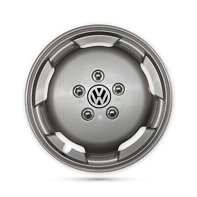 Per VOLKSWAGEN VW Crafter Van 4x 15" DEEP DISH rifiniture ruota Hub caps silver