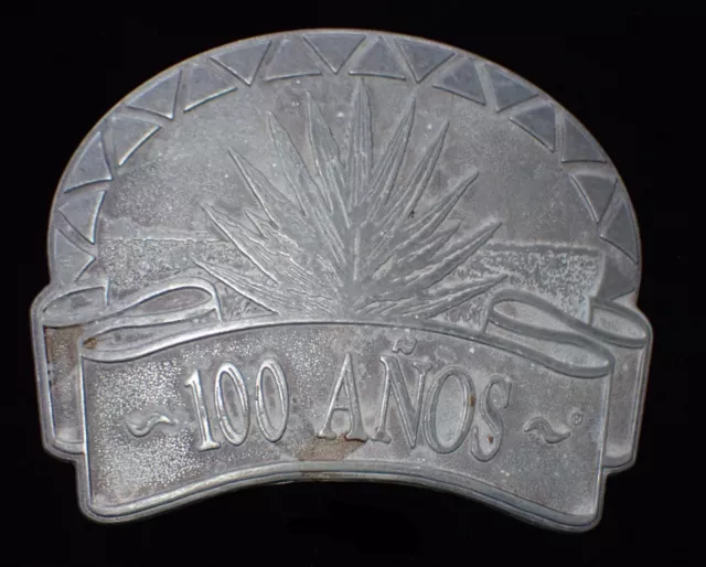 Vintage 1990'S 100 Anos Tequila Belt Buckle Agave Cactus