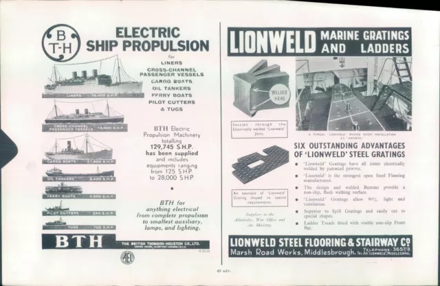 WW2 Smith & Wellstood's Marine Cooking Ranges Advert From Janes Ships 1942 2