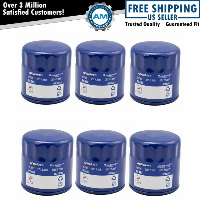 AC Delco PF46 Engine Oil Filter Kit Set of 6 for Chevy GMC Cadillac Olds Pontiac