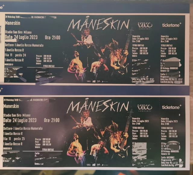 biglietti concerto maneskin