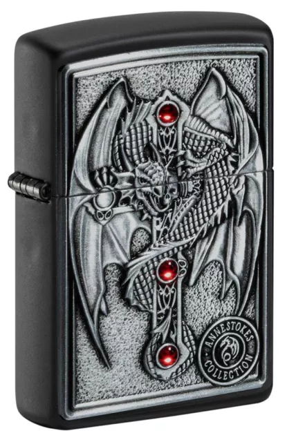 Zippo 49755, Anne Stokes Dragon Emblem Design, Black Matte FinishLighter