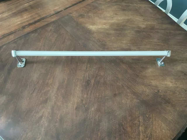 Gorgeous antique vintage milk glass towel bar deco victorian style 
