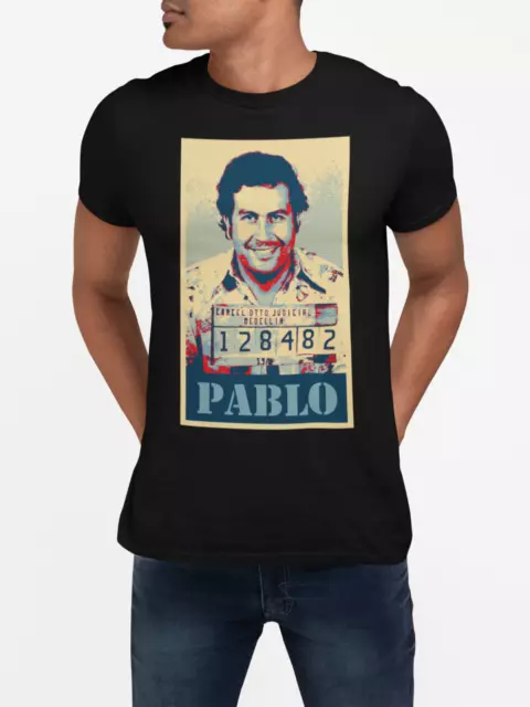 Pablo T Shirt Classic gangster Narco retro 80s 90s pop art escobar T shirt