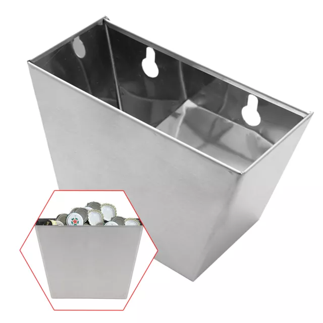 Large Cap Catcher for Wall Mount Bottle Openers, Stainless Steel Box