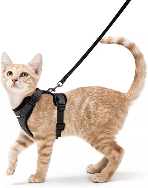 Rabbitgoo Cat Harness and Leash for Walking, Escape Proof Soft Adjustable Ves...