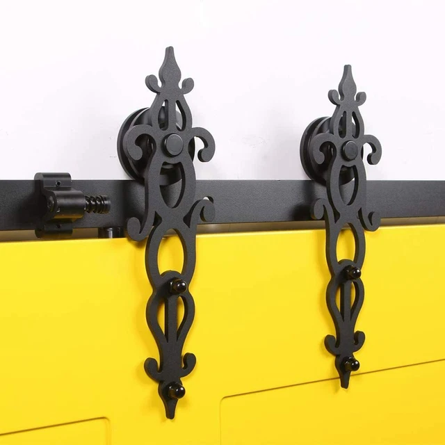 4ft-20ft Steel Sliding Barn Door Hardware Closet Track Kit for Single Wood Door