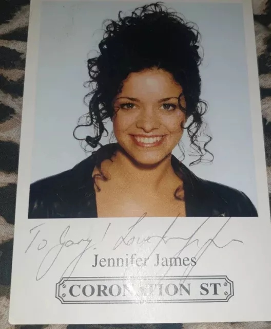 ITV Coronation Street Geena Gregory Signed Cast Card Jennifer James Autograph