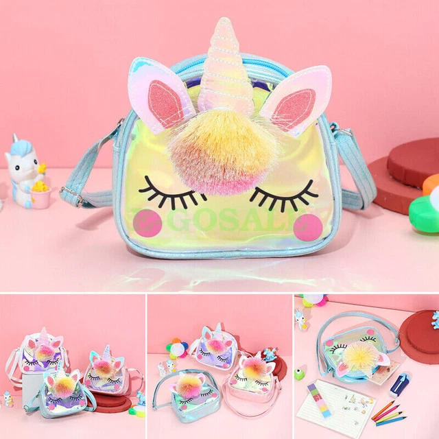 Borsa a tracolla peluche unicorno per ragazze carina borsa a tracolla portafoglio mano FANTASTICA