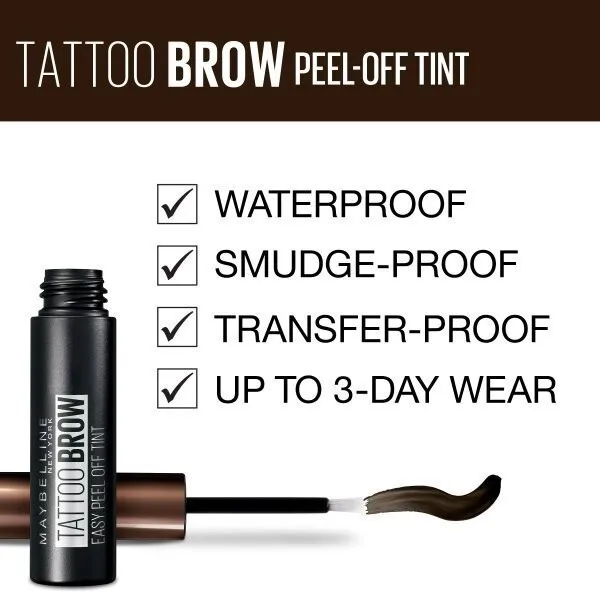 Maybelline Tattoo Brow Easy Peel off Tint Gel Eyebrow Choose Your Shade *NEW*